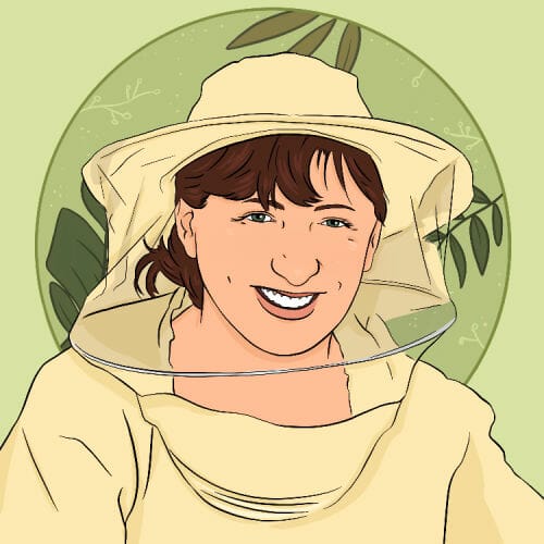 An illustration of Prudence Wood, a Beekeeper in North Dakota.